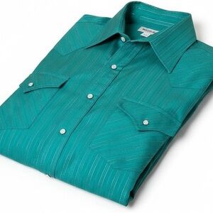 Ely Cattleman Teal Western Men's Shirt